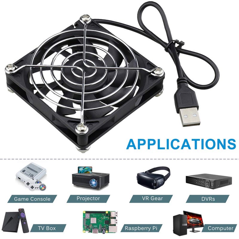 GDSTIME USB Connector 80mm x 80mm x 15mm DC 5V Power 3 Inch Brushless Cooling Fan - Image 5